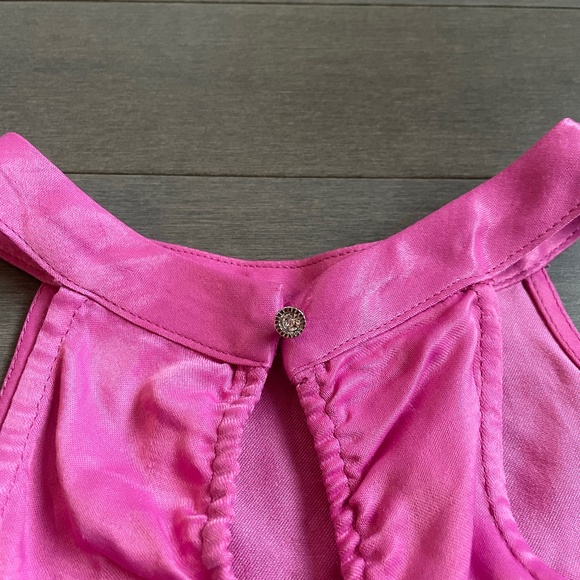 Pink High Neck Tank - (S) - Picture 3 of 4